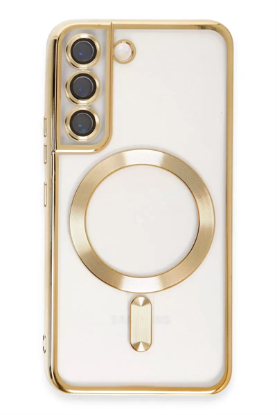 Samsung Galaxy S22 Kılıf Kross Magneticsafe Kapak - Gold