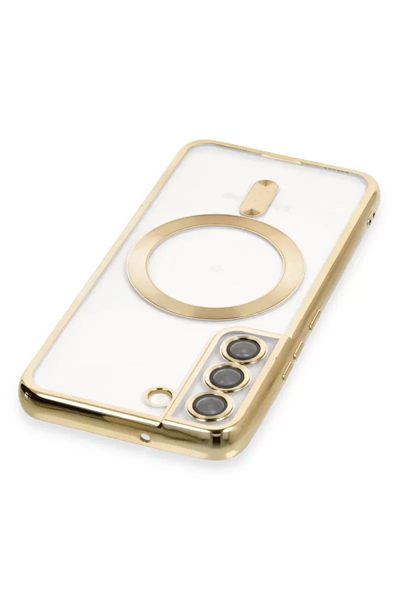 Samsung Galaxy S22 Kılıf Kross Magneticsafe Kapak - Gold
