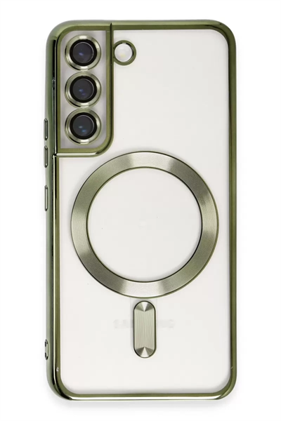 Samsung Galaxy S22 Kılıf Kross Magneticsafe Kapak - Koyu Yeşil