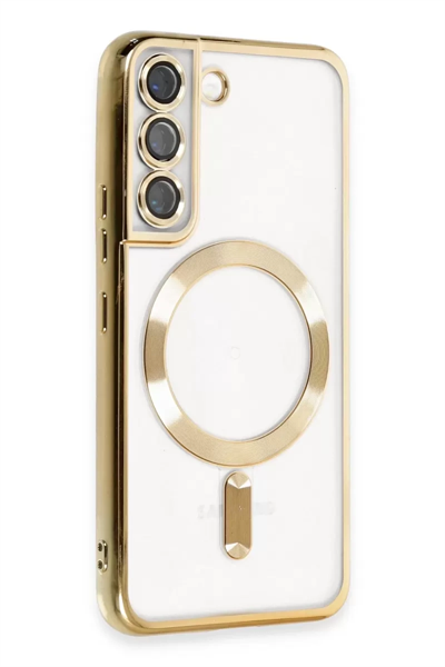 Samsung Galaxy S22 Kılıf Kross Magneticsafe Kapak - Gold
