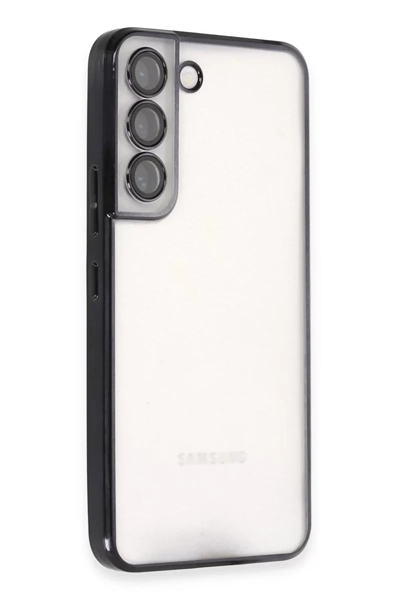 Samsung Galaxy S22 Kılıf Lensli Silikon - Siyah