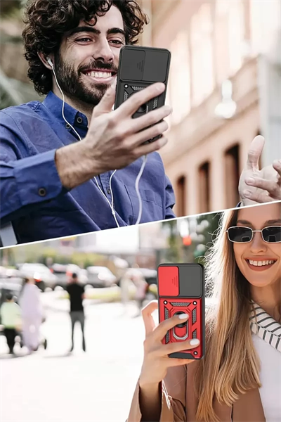 Samsung Galaxy S22 Kılıf Pars Lens Yüzüklü Silikon - Yeşil