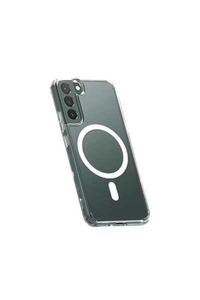 Samsung Galaxy S22 Plus Kılıf Magneticsafe Şeffaf Silikon - Şeffaf