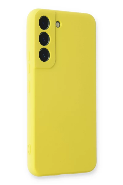 Samsung Galaxy S22 Plus Kılıf Nano içi Kadife Silikon - Sarı