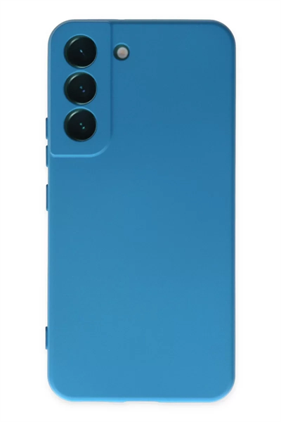 Samsung Galaxy S22 Plus Kılıf Nano içi Kadife Silikon - Mavi