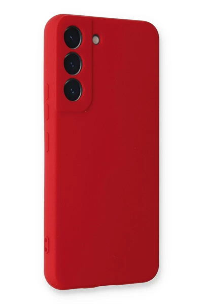 Samsung Galaxy S22 Plus Kılıf Nano içi Kadife Silikon - Kırmızı