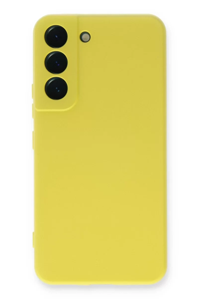 Samsung Galaxy S22 Plus Kılıf Nano içi Kadife Silikon - Sarı