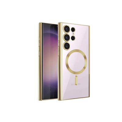 Samsung Galaxy S22 Ultra Kılıf Kross Magneticsafe Kapak - Gold