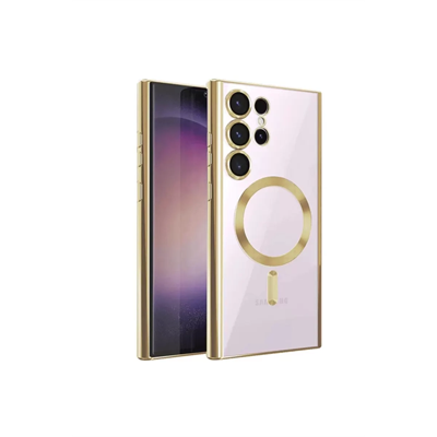 Samsung Galaxy S22 Ultra Kılıf Kross Magneticsafe Kapak - Gold