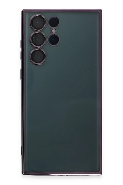Samsung Galaxy S22 Ultra Kılıf Lensli Silikon - Mor