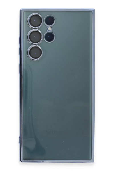Samsung Galaxy S22 Ultra Kılıf Lensli Silikon - Açık Mavi