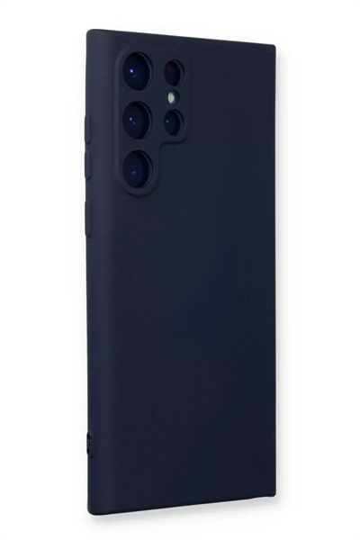 Samsung Galaxy S22 Ultra Kılıf Nano içi Kadife Silikon - Lacivert