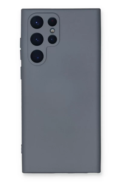 Samsung Galaxy S22 Ultra Kılıf Nano içi Kadife Silikon - Gri
