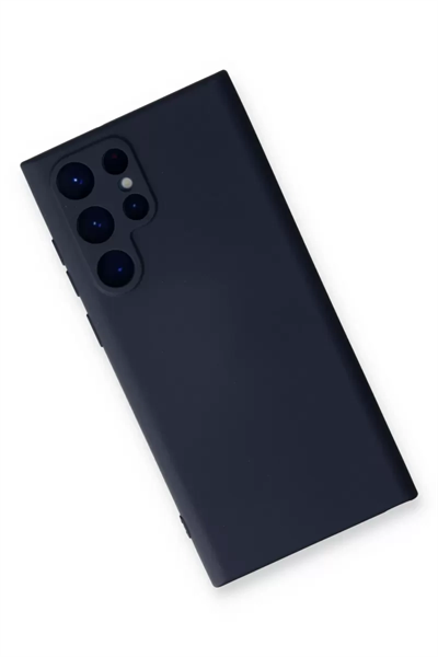 Samsung Galaxy S22 Ultra Kılıf Nano içi Kadife Silikon - Lacivert