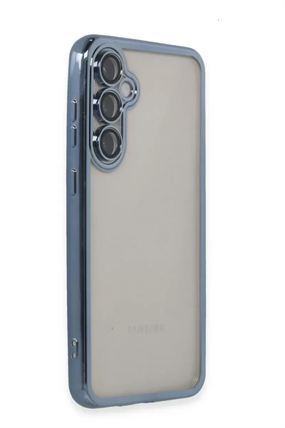 Samsung Galaxy S23 FE Kılıf Lensli Silikon - Açık Mavi