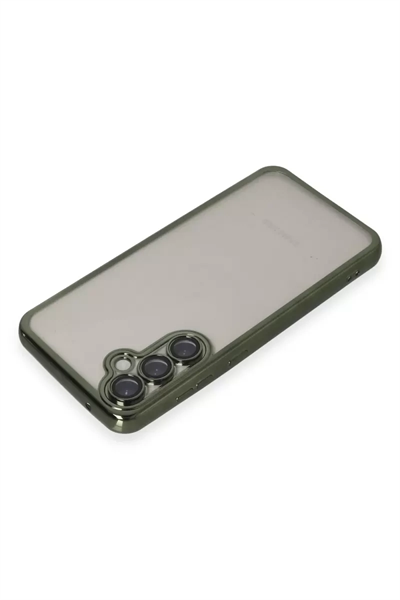 Samsung Galaxy S23 FE Kılıf Lensli Silikon - Yeşil