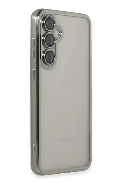 Samsung Galaxy S23 FE Kılıf Lensli Silikon - Gümüş