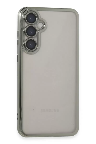 Samsung Galaxy S23 FE Kılıf Lensli Silikon - Gümüş