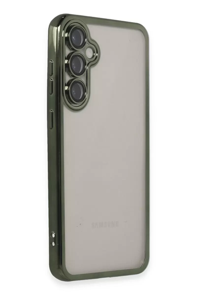 Samsung Galaxy S23 FE Kılıf Lensli Silikon - Yeşil