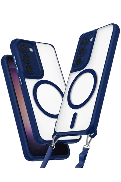 Samsung Galaxy S23 Kılıf Enka Magsafe Silikon Kılıf - Lacivert