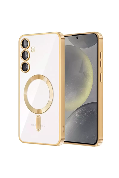 Samsung Galaxy S23 Kılıf Kross Magneticsafe Kapak - Gold