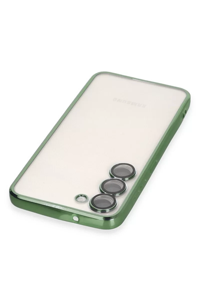 Samsung Galaxy S23 Kılıf Lensli Silikon - Yeşil