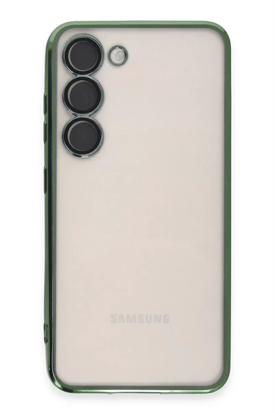 Samsung Galaxy S23 Kılıf Lensli Silikon - Yeşil