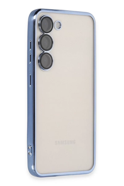 Samsung Galaxy S23 Kılıf Lensli Silikon - Açık Mavi