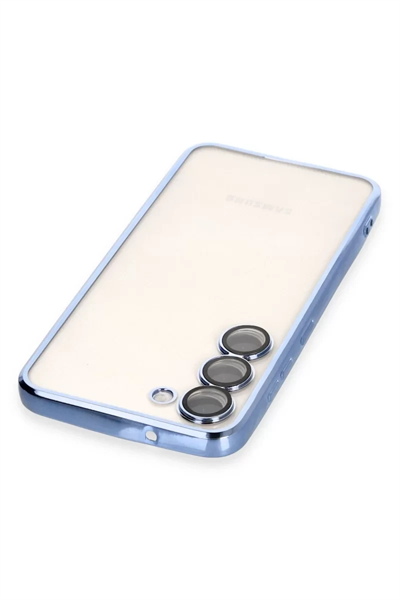 Samsung Galaxy S23 Kılıf Lensli Silikon - Açık Mavi