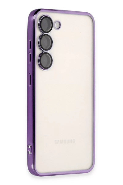 Samsung Galaxy S23 Kılıf Lensli Silikon - Mor
