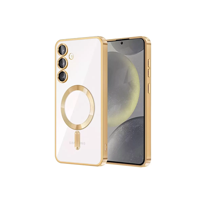 Samsung Galaxy S23 Plus Kılıf Kross Magneticsafe Kapak - Gold