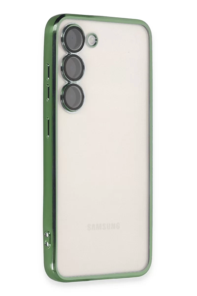 Samsung Galaxy S23 Plus Kılıf Lensli Silikon - Yeşil