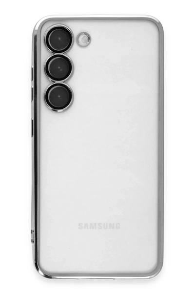 Samsung Galaxy S23 Plus Kılıf Lensli Silikon - Gümüş