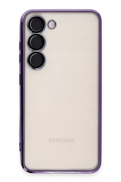 Samsung Galaxy S23 Plus Kılıf Lensli Silikon - Mor