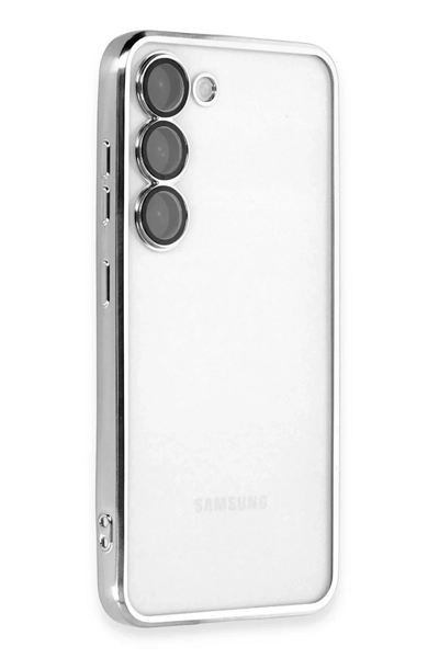Samsung Galaxy S23 Plus Kılıf Lensli Silikon - Gümüş