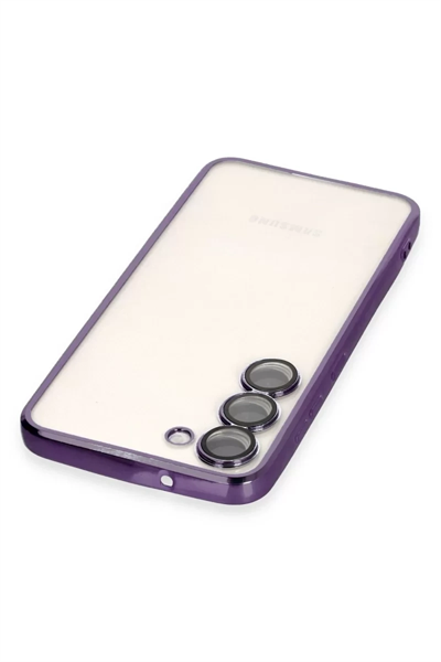 Samsung Galaxy S23 Plus Kılıf Lensli Silikon - Mor