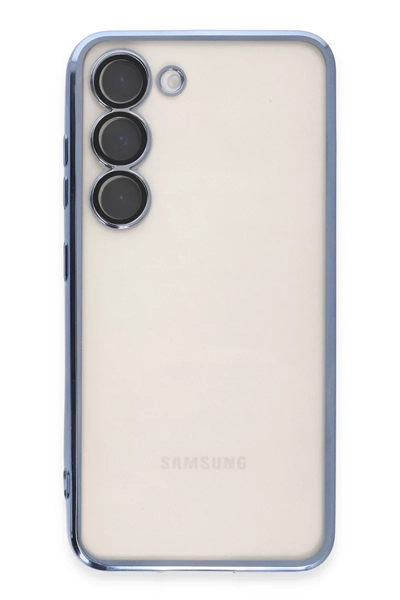 Samsung Galaxy S23 Plus Kılıf Lensli Silikon - Açık Mavi