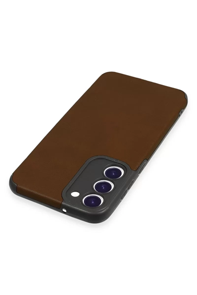 Samsung Galaxy S23 Plus Kılıf Loop Deri Silikon - Kahverengi