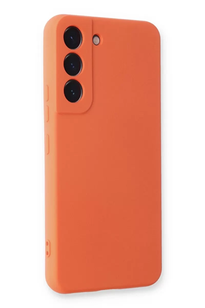 Samsung Galaxy S23 Plus Kılıf Nano içi Kadife Silikon - Turuncu