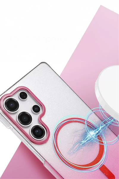 Samsung Galaxy S23 Ultra Glossy Magsafe Kapak - Siyah