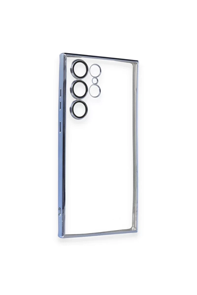 Samsung Galaxy S23 Ultra Kılıf Lensli Silikon - Açık Mavi