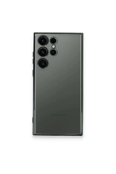 Samsung Galaxy S23 Ultra Kılıf Lensli Silikon - Yeşil