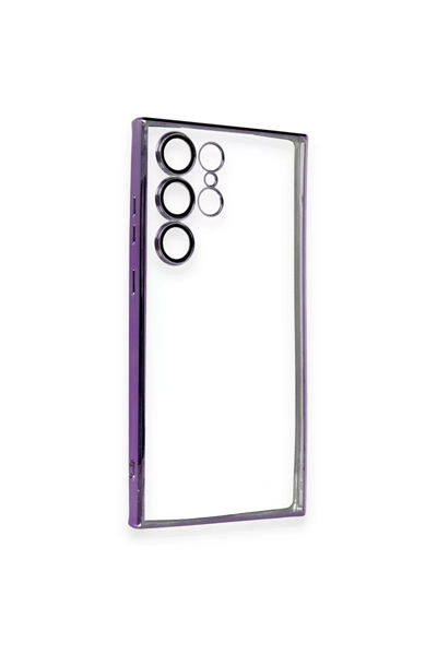 Samsung Galaxy S23 Ultra Kılıf Lensli Silikon - Mor