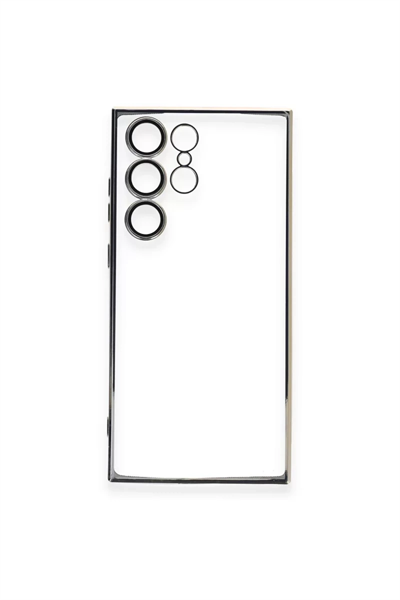 Samsung Galaxy S23 Ultra Kılıf Lensli Silikon - Gold