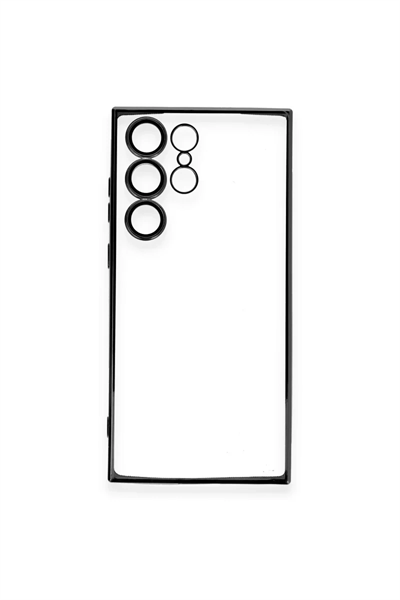 Samsung Galaxy S23 Ultra Kılıf Lensli Silikon - Siyah