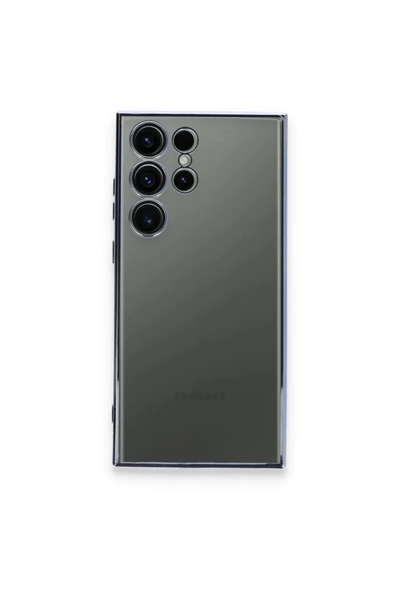 Samsung Galaxy S23 Ultra Kılıf Lensli Silikon - Açık Mavi