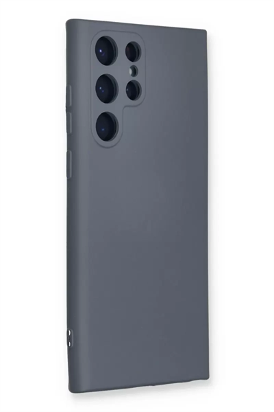 Samsung Galaxy S23 Ultra Kılıf Nano içi Kadife Silikon - Gri
