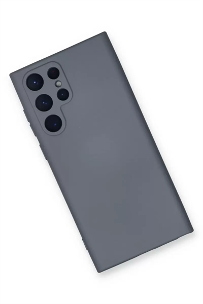 Samsung Galaxy S23 Ultra Kılıf Nano içi Kadife Silikon - Gri