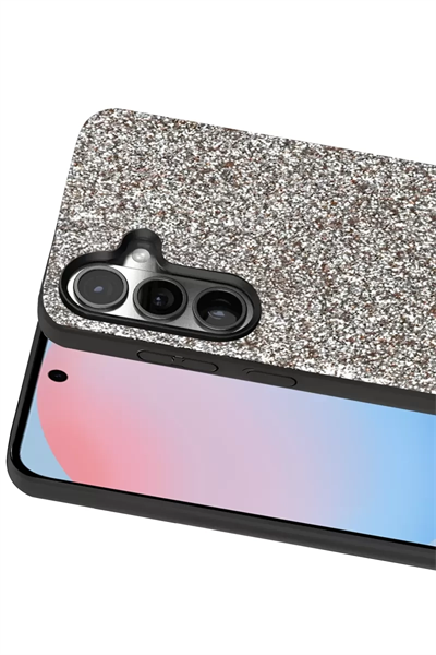 Samsung Galaxy S24 FE Bright Simli Kapak - Gümüş