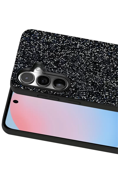 Samsung Galaxy S24 FE Bright Simli Kapak - Siyah